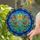 Golden Cross Angelic Wings Stylized Birds Green Leaves Rainbow Mosaic Home Decor Gift Stained Glass Suncatcher - 2