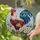 Rooster Cream Blossom Leaves Sky - Home Decor Gift for Rooster Lover Stained Glass Suncatcher - 2
