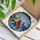 Cardinal Blue Jay Birds Holly Branch Sky Clouds Snowflakes - Home Decor Gift for Bird Lovers Stained Glass Suncatcher - 3