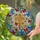 Stained Glass Christian Cross Butterflies Luminous Sky - Religious Home Decor Gift Stained Glass Suncatcher - 2