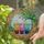 Colorful Bubble Tea Boba Palm Leaves Sky Mosaic - Home Decor Gift for Bubble Tea Lover Stained Glass Suncatcher - 2