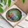 Colorful Bubble Tea Boba Palm Leaves Sky Mosaic - Home Decor Gift for Bubble Tea Lover Stained Glass Suncatcher - 3
