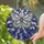 Butterfly Stained Glass Lapis Lazuli Crescent Moon - Wildlife Lover Home Decor Gift Stained Glass Suncatcher - 2