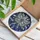 Butterfly Stained Glass Lapis Lazuli Crescent Moon - Wildlife Lover Home Decor Gift Stained Glass Suncatcher - 3
