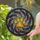Fractured Glass Paw Print Amber Gold Circular Border - Gift for Dog Cat Lover Home Decor Stained Glass Suncatcher - 2