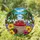 Strawberries Wicker Basket Jungle Island Hibiscus Orchid - Home Decor Gift Fruit Lover Stained Glass Suncatcher - 1