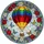 Hot Air Balloon Rose Daisy Butterfly Sky Clouds - Home Decor Gift Stained Glass Suncatcher - 5
