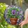 Purple Pansy Flowers Terracotta Pot Green Leaves - Home Decor Gift Stained Glass Suncatcher - 2