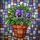Purple Pansy Flowers Terracotta Pot Green Leaves - Home Decor Gift Stained Glass Suncatcher - 5