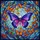 Stained Glass Butterfly Floral Mosaic - Home Decor Gift for Butterfly Lovers Stained Glass Suncatcher - 5