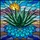Agave Plant Golden Charm Rosette Desert Landscape Mountains Radiant Sun - Home Decor Gift Stained Glass Suncatcher - 5