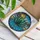 Agave Plant Golden Charm Rosette Desert Landscape Mountains Radiant Sun - Home Decor Gift Stained Glass Suncatcher - 3