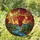 Dark Red Grapes Autumnal Leaves Setting Sun Landscape - Home Decor Gift Stained Glass Suncatcher - 1
