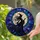Witch Profile Full Moon Billowing Gown Mosaic Night Sky Leaded Border - Witch Lover Home Decor Gift Stained Glass Suncatcher - 2