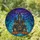 Gothic Haunted Mansion Jack-O'-Lanterns Flying Bats - Halloween Home Decor Gift Stained Glass Suncatcher - 1