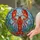 American Lobster Underwater Seascape Bubbles Seaweed - Wildlife Lover Gift Stained Glass Suncatcher - 2