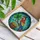 Tiffany Style Macaw Leprechaun Hat Shamrock - St. Patrick's Day Holiday Gift for Macaw Lover Stained Glass Suncatcher - 3