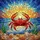 Red Crab Seashells Ocean Waves Sky - Ocean Lover Coastal Home Decor Gift Stained Glass Suncatcher - 5