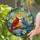 Cardinal Blue Jay Bird Pair - Wildlife Lover Home Decor Gift Stained Glass Suncatcher - 2