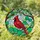 Tiffany Stained Glass Cardinal Leaves Branches Sky Mosaic - Home Decor Gift for Wildlife Lovers Stained Glass Suncatcher - 1