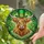 Highland Cow Leprechaun Hat Celtic Shamrocks - St. Patrick's Day Gift for Cow Lover Stained Glass Suncatcher - 2