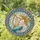 Mermaid Golden Harp Filigree Border Celestial Swirling Water - Home Decor Gift Stained Glass Suncatcher - 1