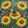Fuzzy Bumblebee Yellow Daisy Flowers Berries Home Decor Gift for Wildlife Lovers Stained Glass Suncatcher - 5