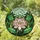 Pink White Layered Lotus Flower Green Leaves Foliage Sky - Home Decor Gift for Flower Lover Stained Glass Suncatcher - 1