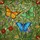 Monarch Luna Morpho Butterfly Stained Glass Garden - Home Decor Gift for Insect Lover Stained Glass Suncatcher - 5