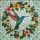 Hummingbird Tropical Floral Wreath - Home Decor Gift for Bird Lovers Stained Glass Suncatcher - 5