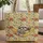 Shih Tzu Dog Reading Book Vintage Floral Tapestry - Dog Lover Gift Quilted Tote Bag - 1