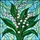 Lily of the Valley Bell Blossoms Green Leaves Dew Drops Mosaic - Spring Window Decor Gift Stained Glass Suncatcher - 5
