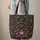 Ornate Folk Art Floral Butterfly Bouquet Swirling Vines - Work Commute Gift Quilted Tote Bag - 6