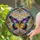 Butterfly Floral Mosaic Sunburst - Home Decor Gift for Nature Lover Stained Glass Suncatcher - 2