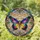 Butterfly Floral Mosaic Sunburst - Home Decor Gift for Nature Lover Stained Glass Suncatcher - 1