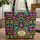 Flowers Butterflies Botanical Wreath Everyday Carry Gift Quilted Tote Bag - 1