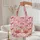Personalized Ornate Pink Camper Van Roses Hearts Decorative Filigree Heart - Travel Essentials Quilted Tote Bag - 5