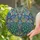Glowing Translucent Peacock Fanned Tail Feather Floral Swirl Mosaic - Home Decor Gift Stained Glass Suncatcher - 2
