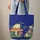 Storybook Frogs Mushroom Floral Wreath Personalized Name - Nature Lover Everyday Carry Gift Quilted Tote Bag - 6
