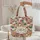 Autumn Leaves Floral Wreath Your Name - Everyday Carry Gift for Her Quilted Tote Bag - 5