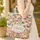 Autumn Leaves Floral Wreath Your Name - Everyday Carry Gift for Her Quilted Tote Bag - 4