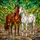 Stained Glass Brown Horse White Appaloosa Stone Ground Rolling Hills Foliage - Home Decor Gift Stained Glass Suncatcher - 5
