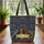 Gilded Ornate Antique Books Gold Botanical Scroll Royal Blue Crimson - Everyday Carry Gift Quilted Tote Bag - 3
