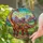 Stained Glass Brontosaurus Dinosaur Squirrel Landscape - Wildlife Lover Home Decor Gift Stained Glass Suncatcher - 2