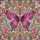 Ornate Butterfly Golden Filigree Pink Roses Floral Mosaic - Home Decor Gift Stained Glass Suncatcher - 5