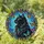 Long-Haired Yellow-Green Eye Black Cat Monarch Butterflies Azure Sky - Cat Lover Home Decor Gift Stained Glass Suncatcher - 1