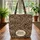 Jungle Animal Leopard Tiger Spots Stripes Name Medallion Everyday Travel Work Commute Gift Quilted Tote Bag - 3