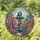 Nautical Anchor Coral Reef Scallop Shell Starfish - Underwater Home Decor Gift Stained Glass Suncatcher - 1