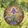 Purple Iris Daisy Flowers Butterflies Birds Fish Branches - Home Decor for Nature Lovers Stained Glass Suncatcher - 1