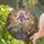Purple Iris Daisy Flowers Butterflies Birds Fish Branches - Home Decor for Nature Lovers Stained Glass Suncatcher - 2
